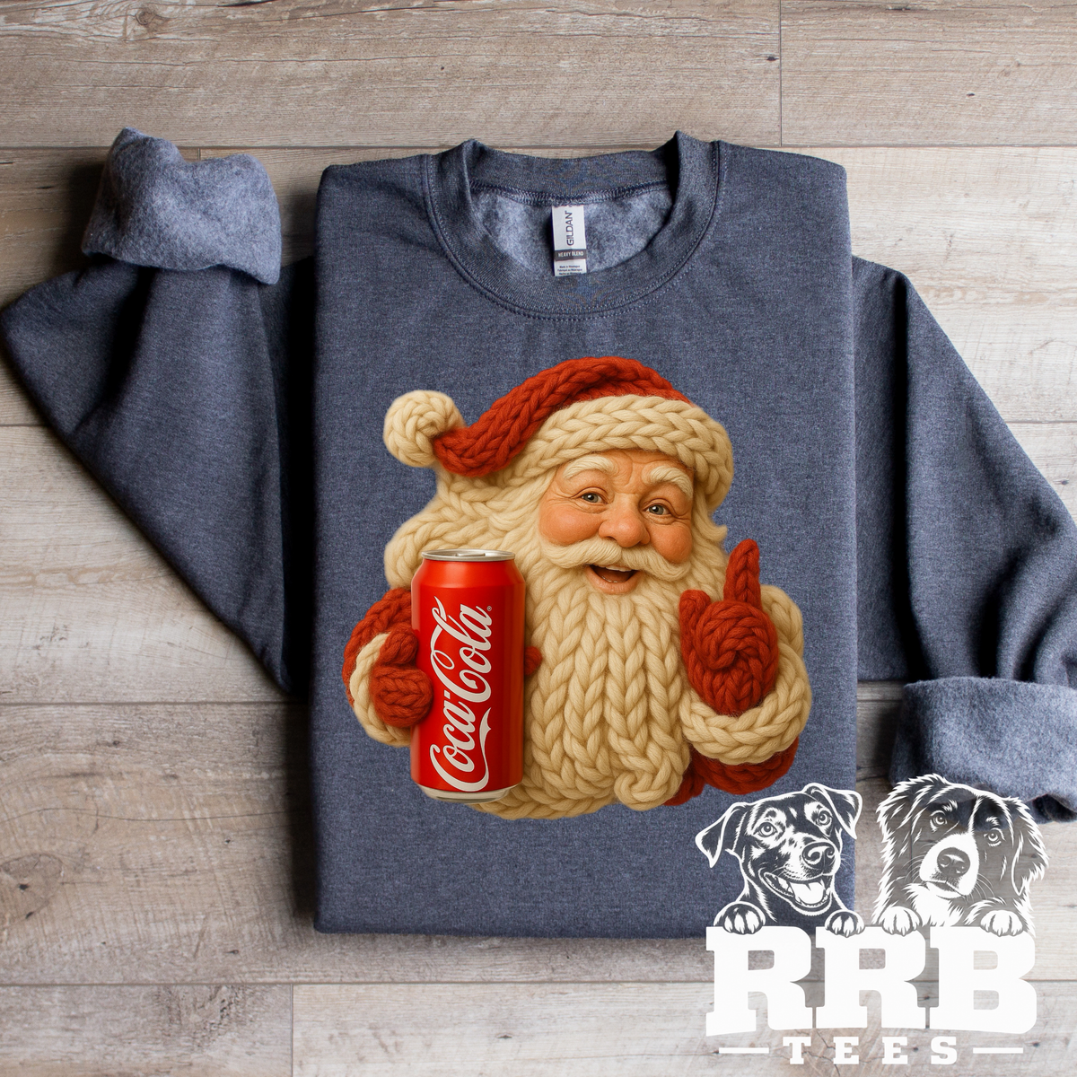 Knitted Santa With A Coca Cola Graphic Tee