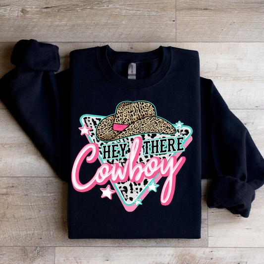 Hey There Cowboy Neon Graphic Tee