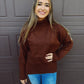 Pumpkin Patch Cozy Turtleneck Sweater - Chestnut