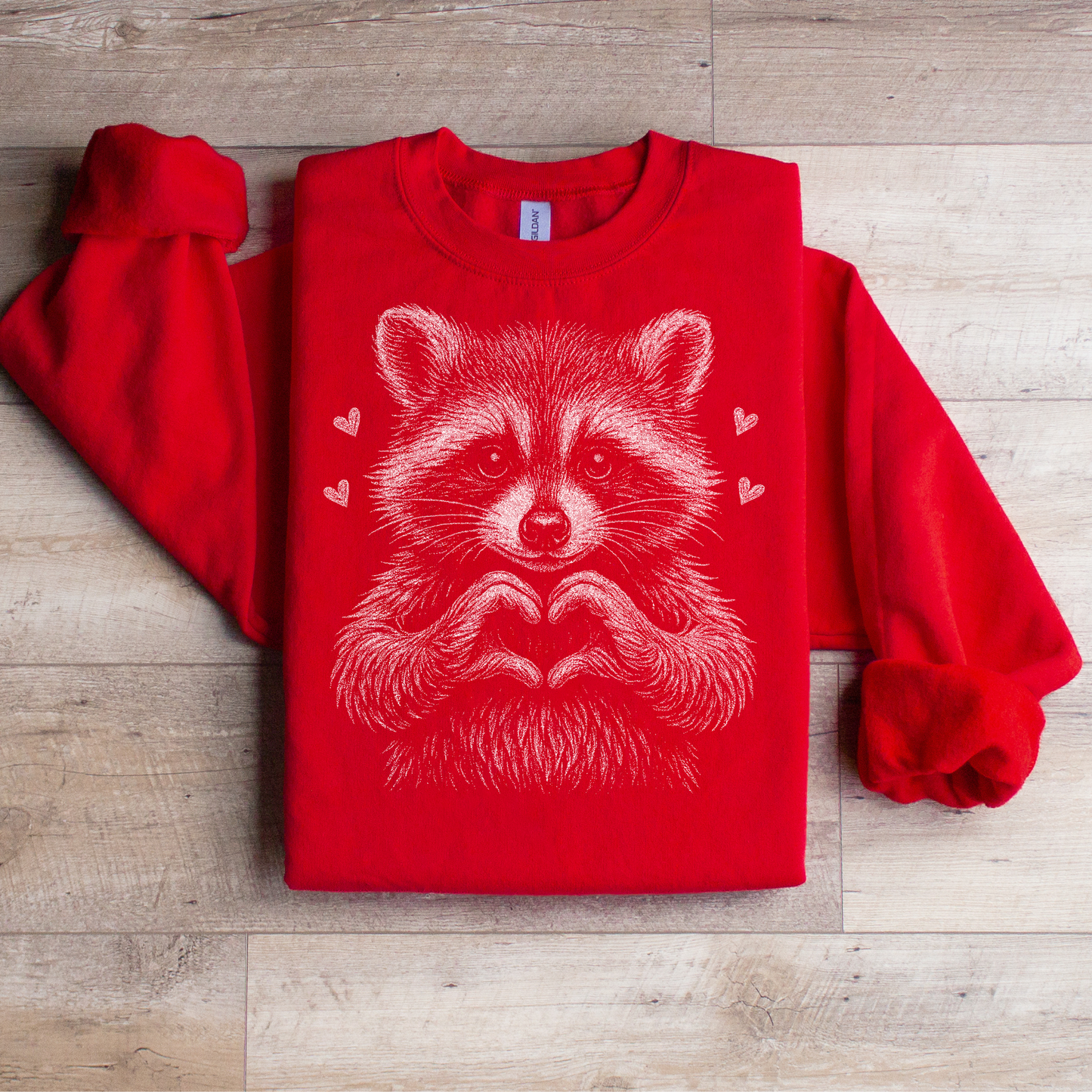 Racoon Kissy Face Silhouette Graphic Tee