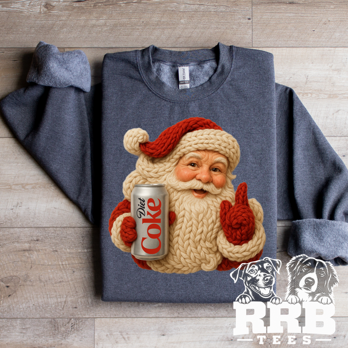 Knitted Santa With A Diet Coke Graphic Tee