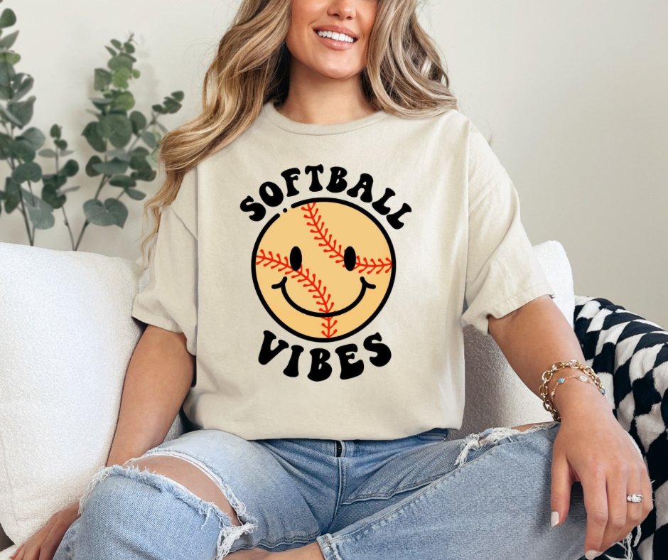 Softball Vibes Graphic Tee - Adult