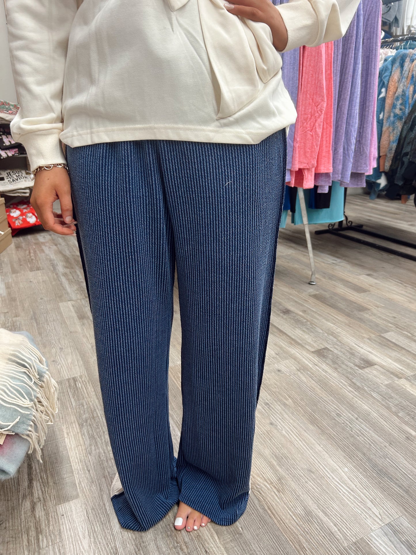 Slow Motion Casual Pants - Navy