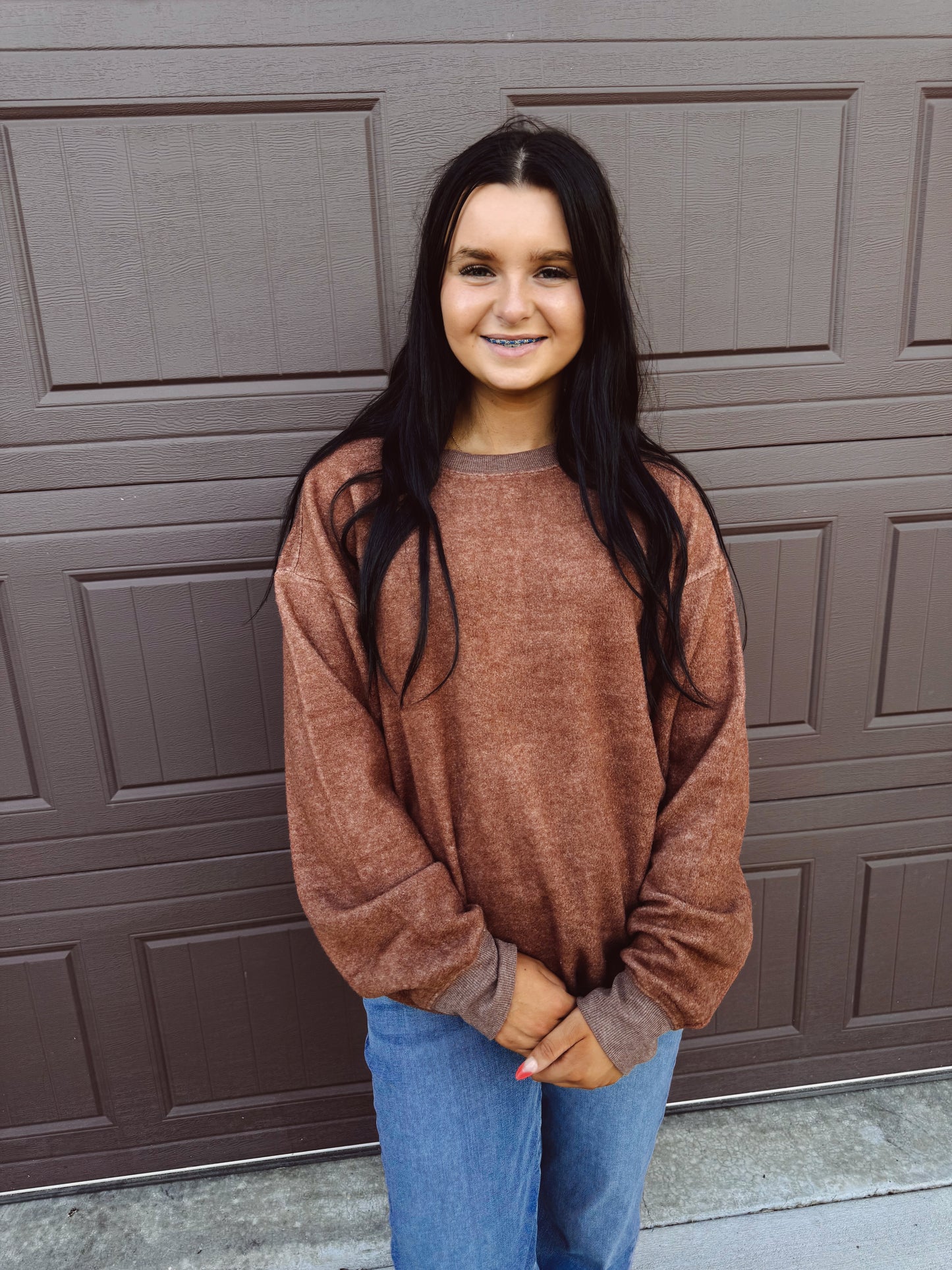 Sweater Weather Oversized Sweater - Chestnut