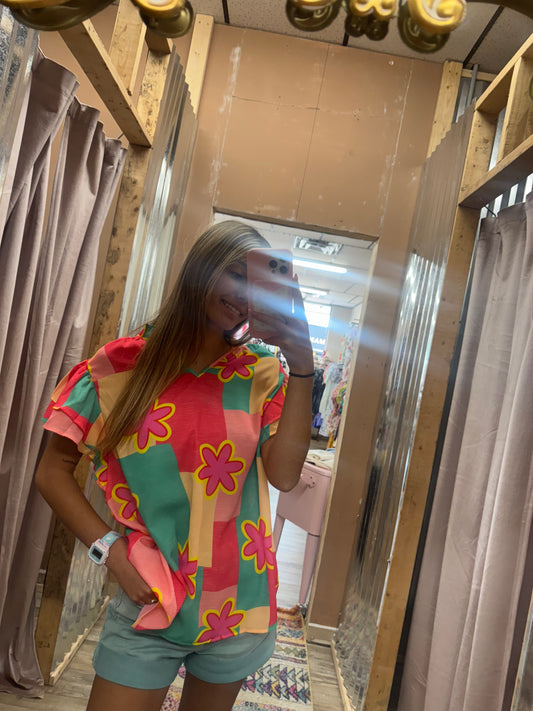 Doing My Thing Floral Top