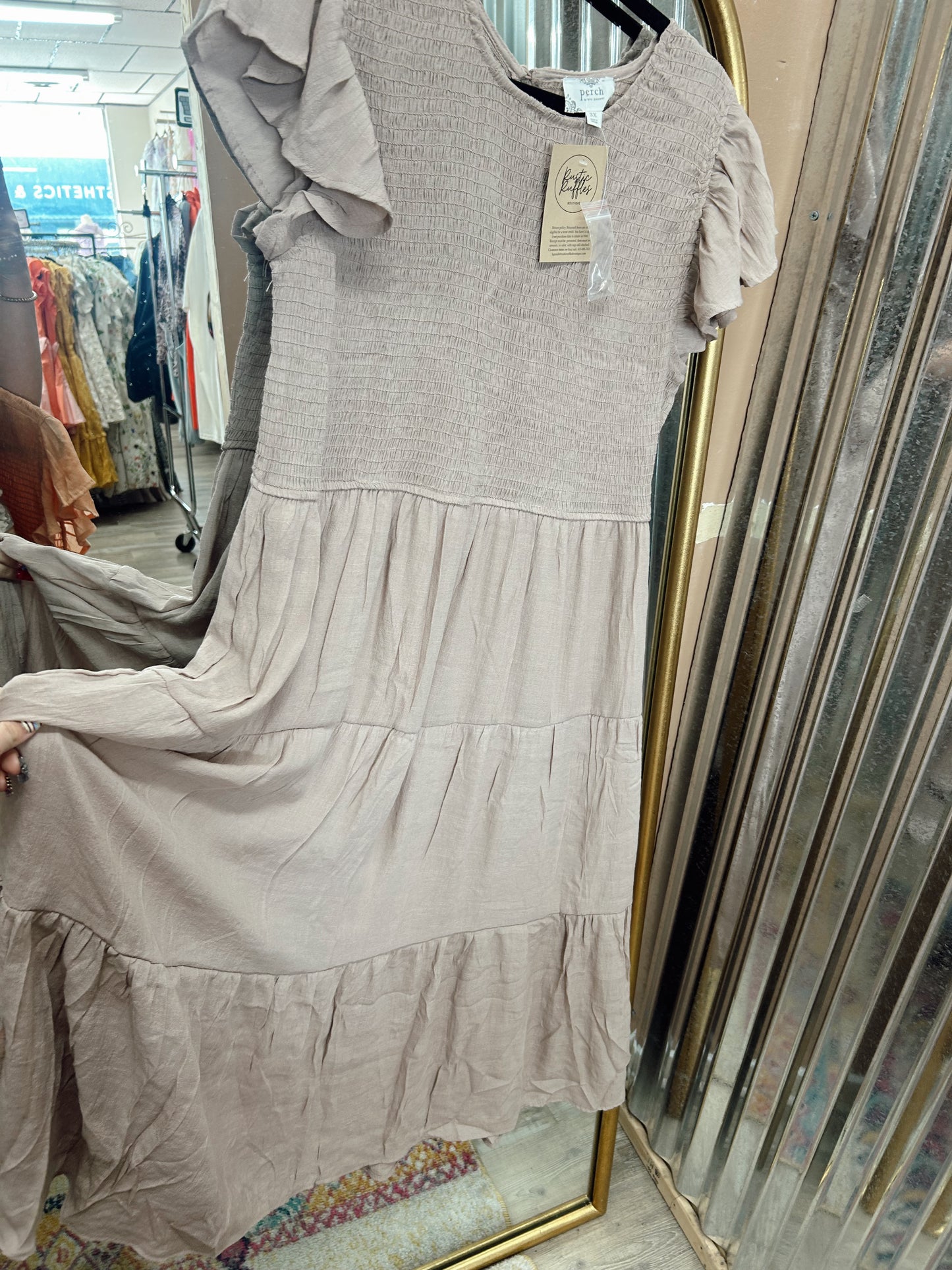 Opilate Midi Dress {1X-3X} - Taupe