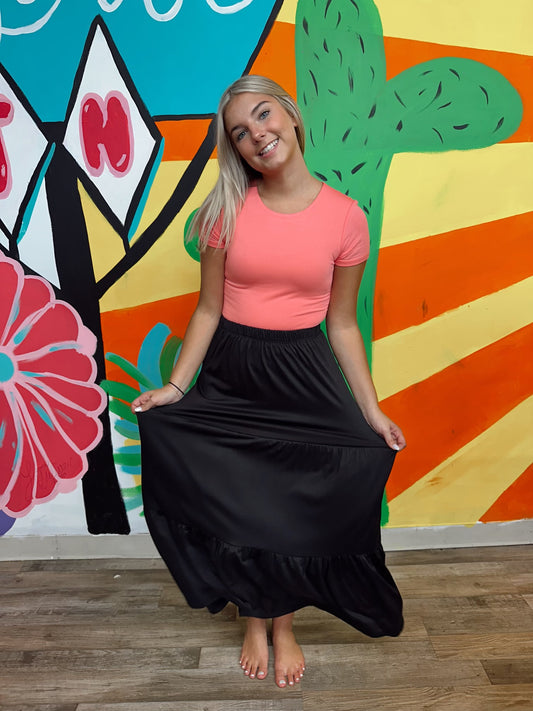 Teach Me Tiered Maxi Skirt {4 Colors}