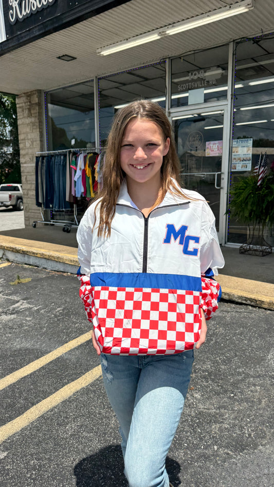 MC Tigers School Spirit Windbreaker- Checkered