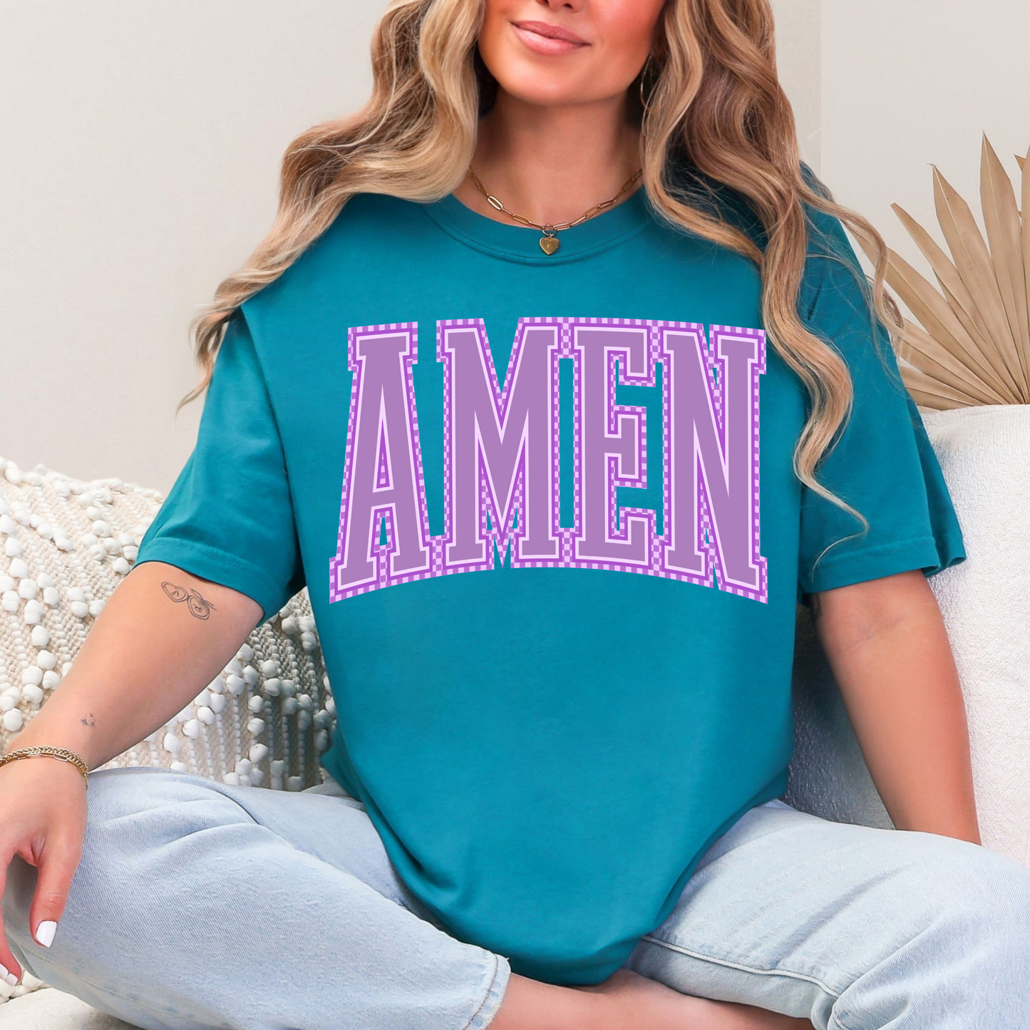 Purple Amen Graphic Tee