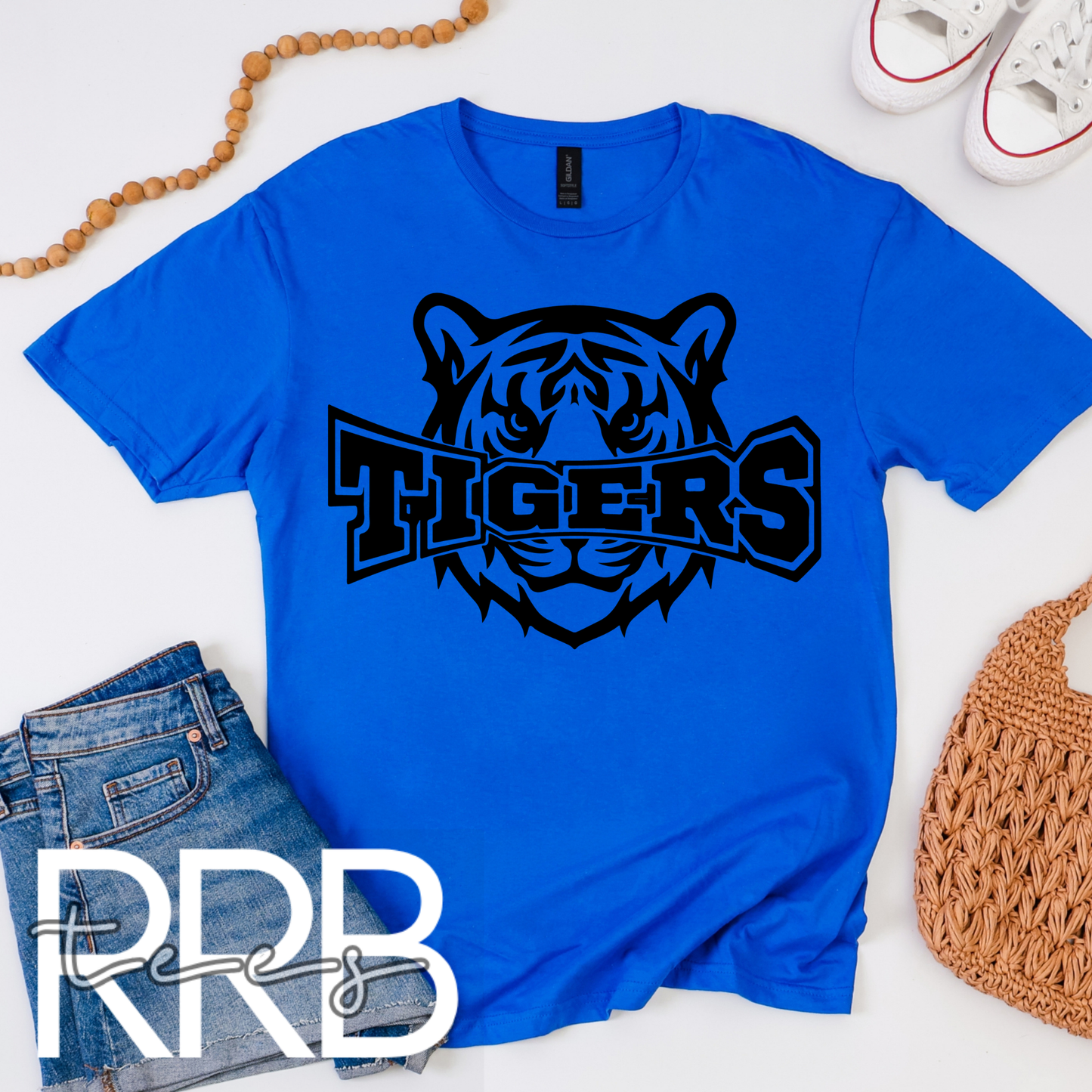 Tiger Head Tigers Warped Graphic Tee
