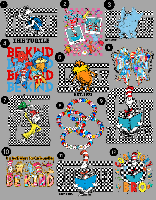 Dr Seuss 12 Designs - D