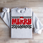 Merry Christmas Checkered Graphic Tee