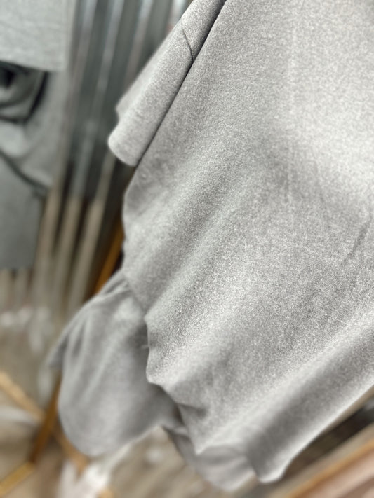 DOORBUSTER Melange Short Sleeve Set - H Grey