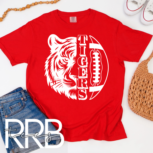 Half Tigers Half Football Graphic Tee