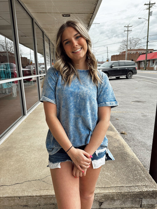 Found You Acid Wash Top - 7 Colors