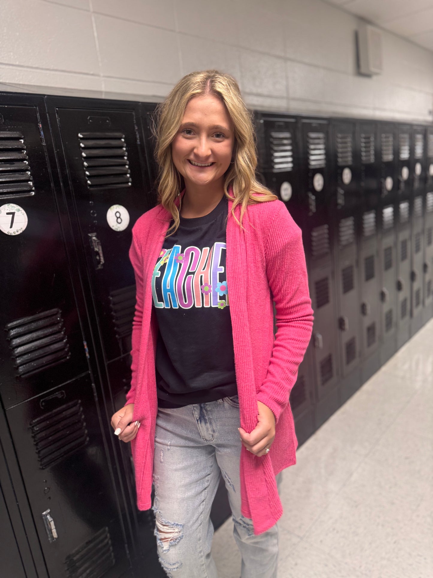 DOORBUSTER Cardigan - Hot Pink