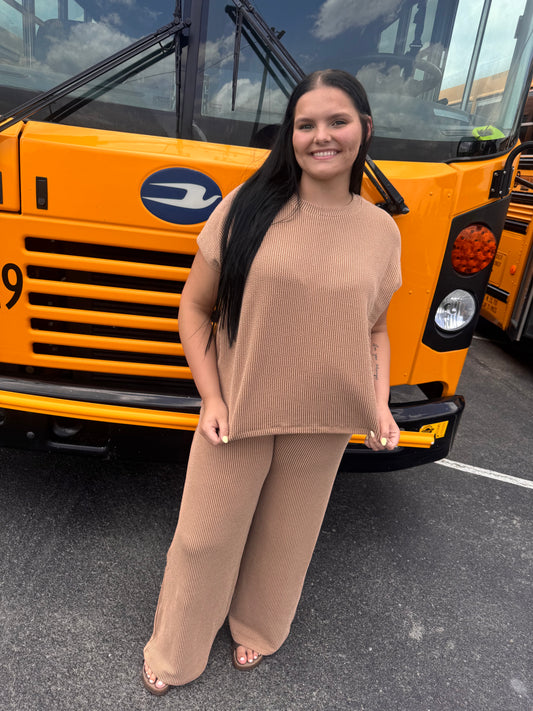 DOORBUSTER Relaxed 2 Piece Set - Deep Camel