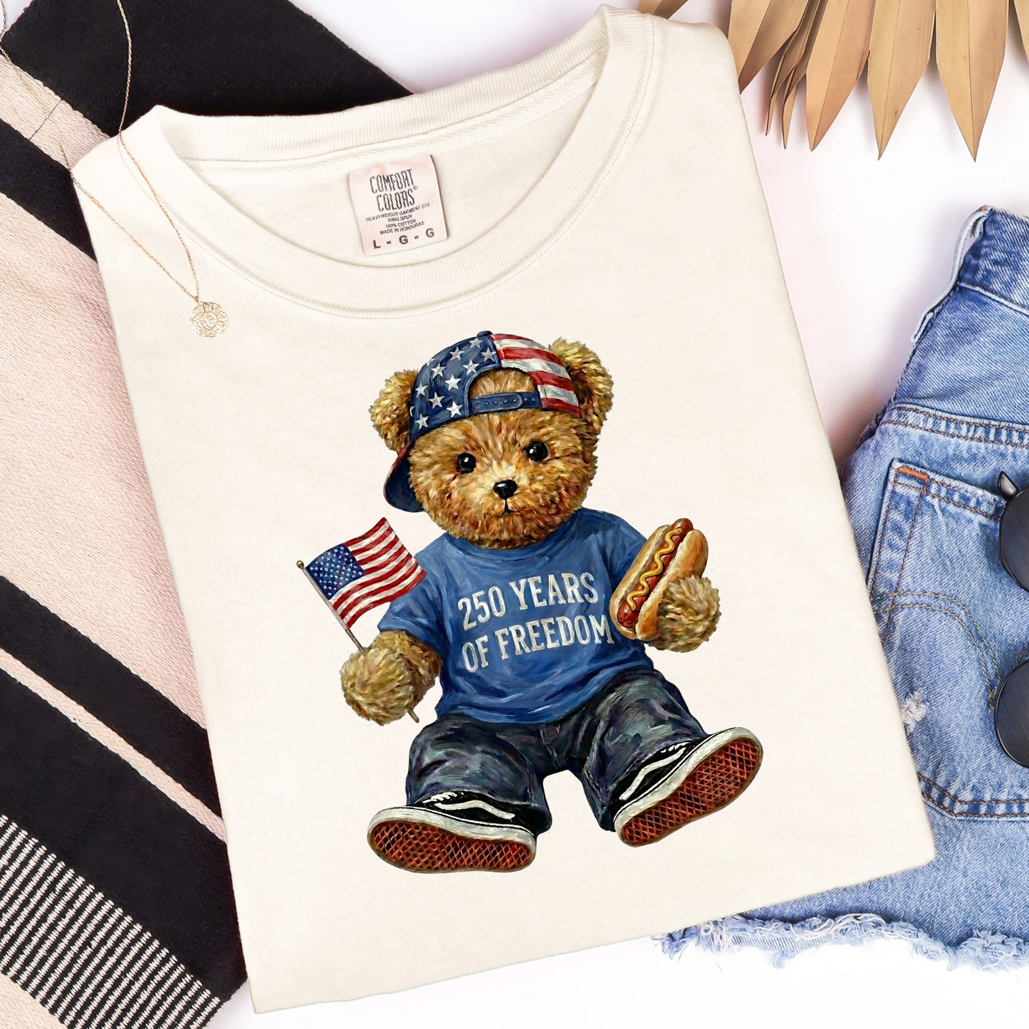 250 Years of Freedom Bear Graphic Tee