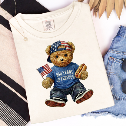 250 Years of Freedom Bear Graphic Tee