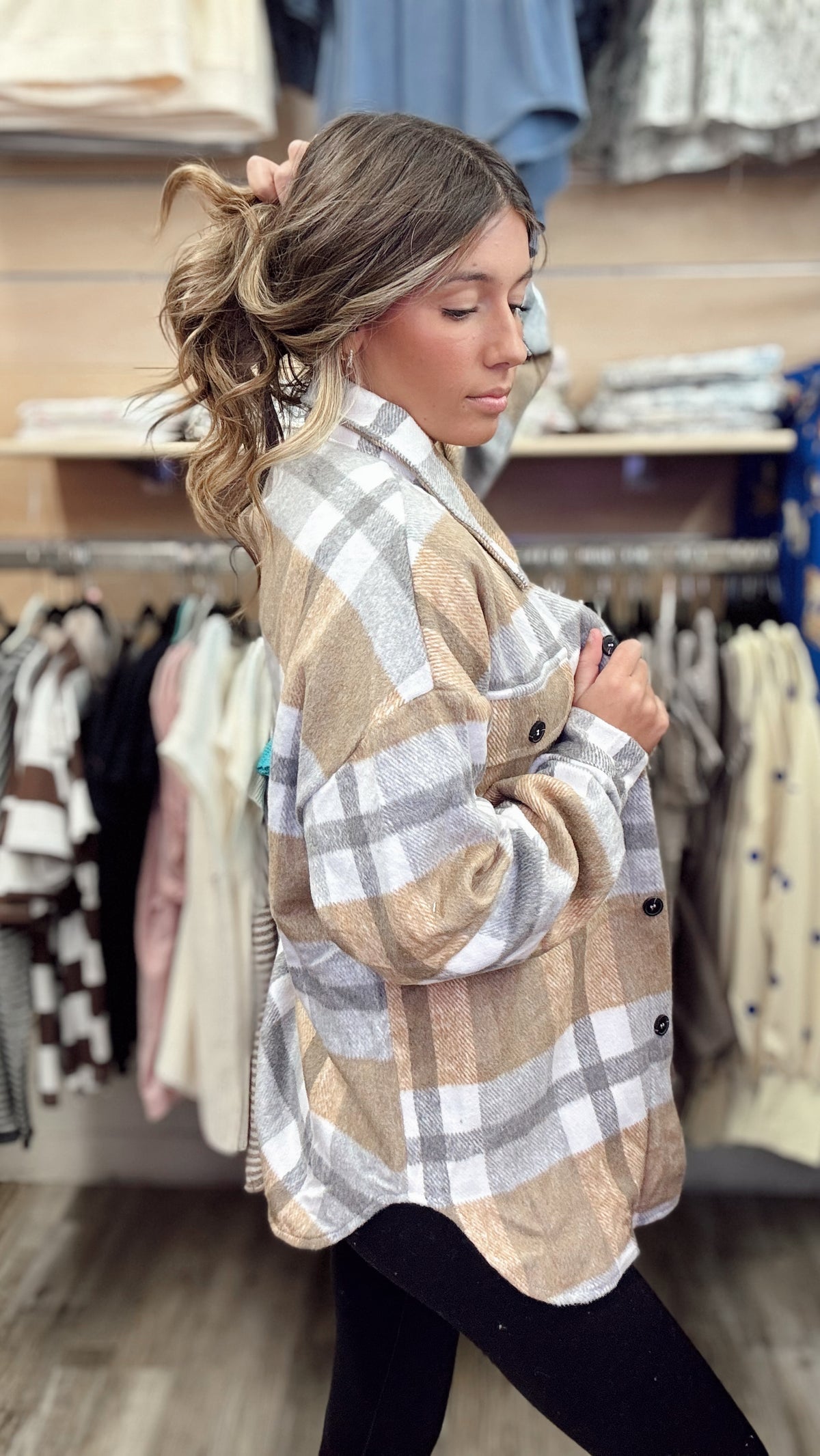 Pumpkin Patch Princess Flannel - Khaki