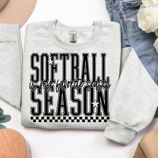 Softball Season Is My Favorite Season Graphic Tee