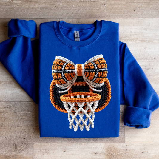 Bow Basketball Hoop Yarn Graphic Tee