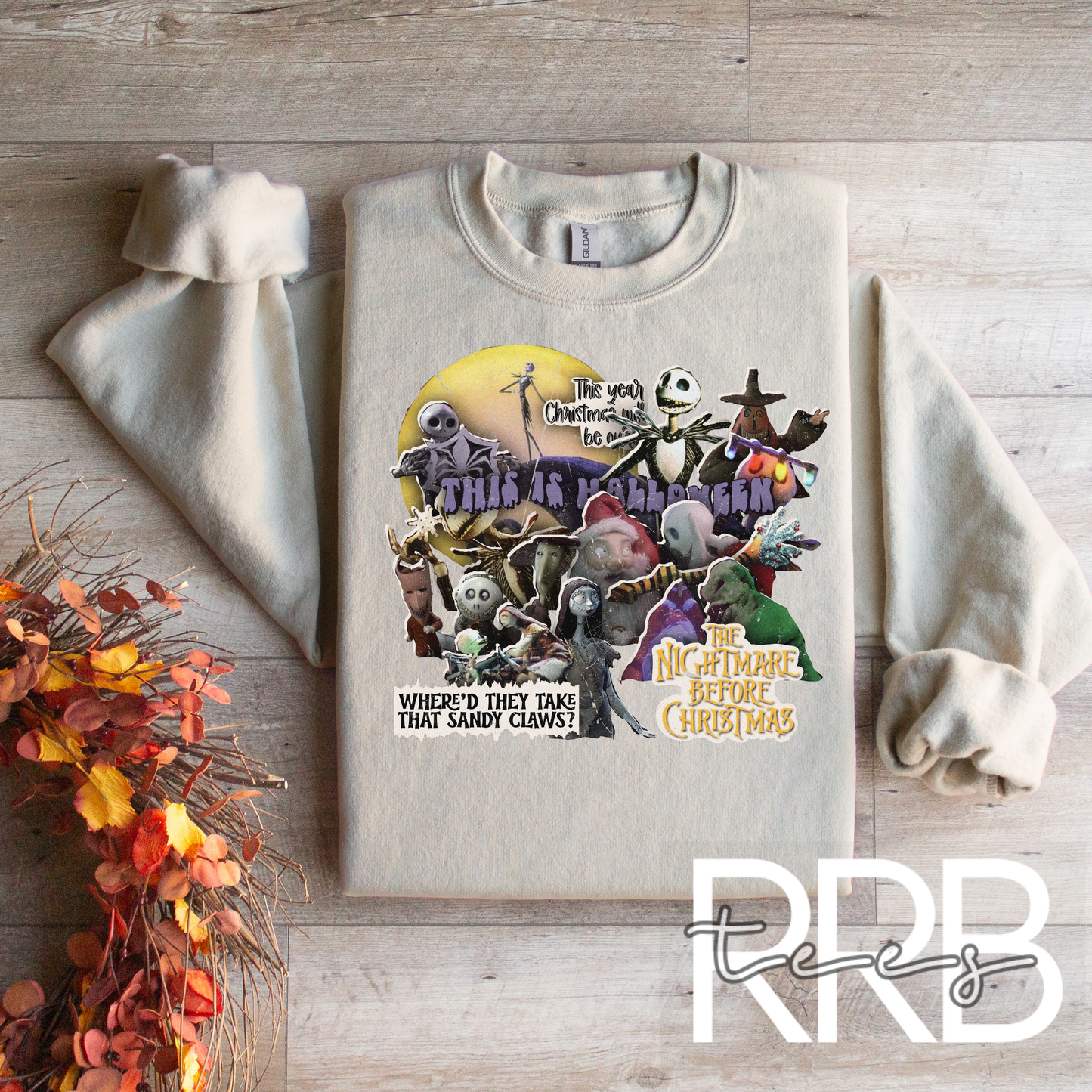 Nightmare Before Christmas Collage Graphic Tee