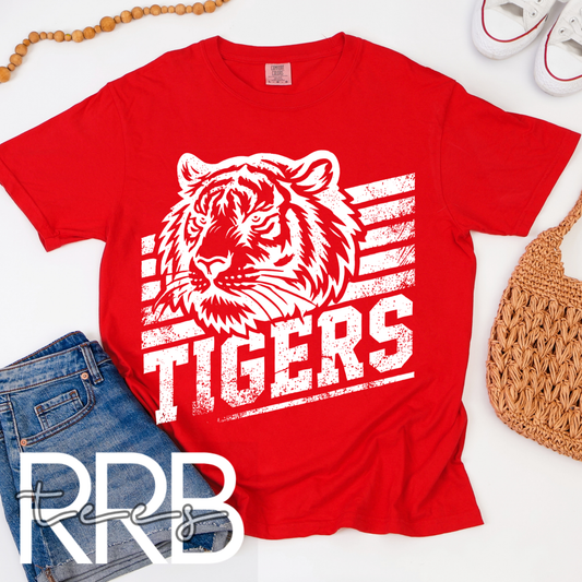 Tigers Slanted Lines Graphic Tee