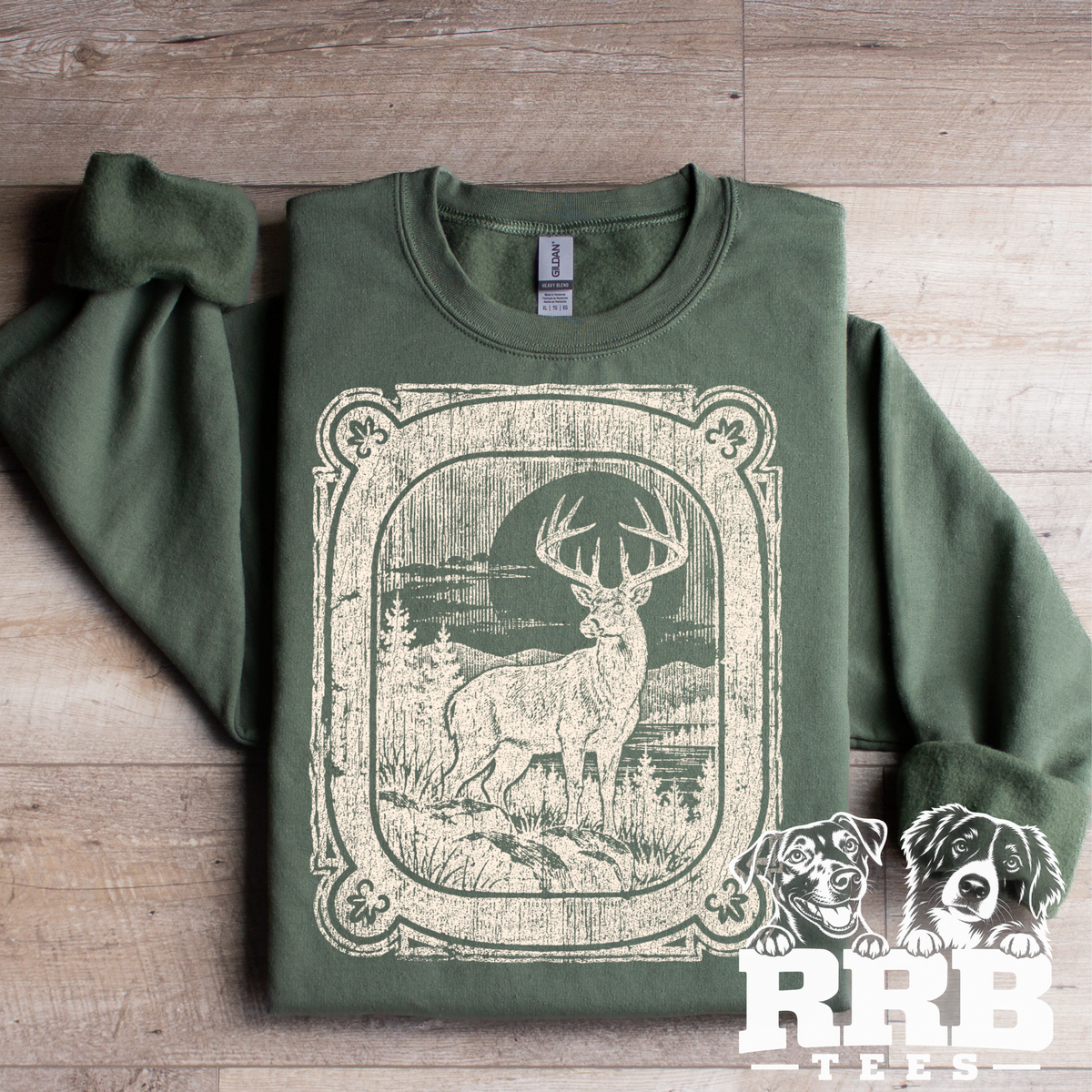 Buck Deer In A Frame Graphic Tee
