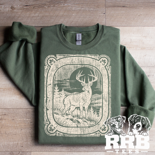 Buck Deer In A Frame Graphic Tee