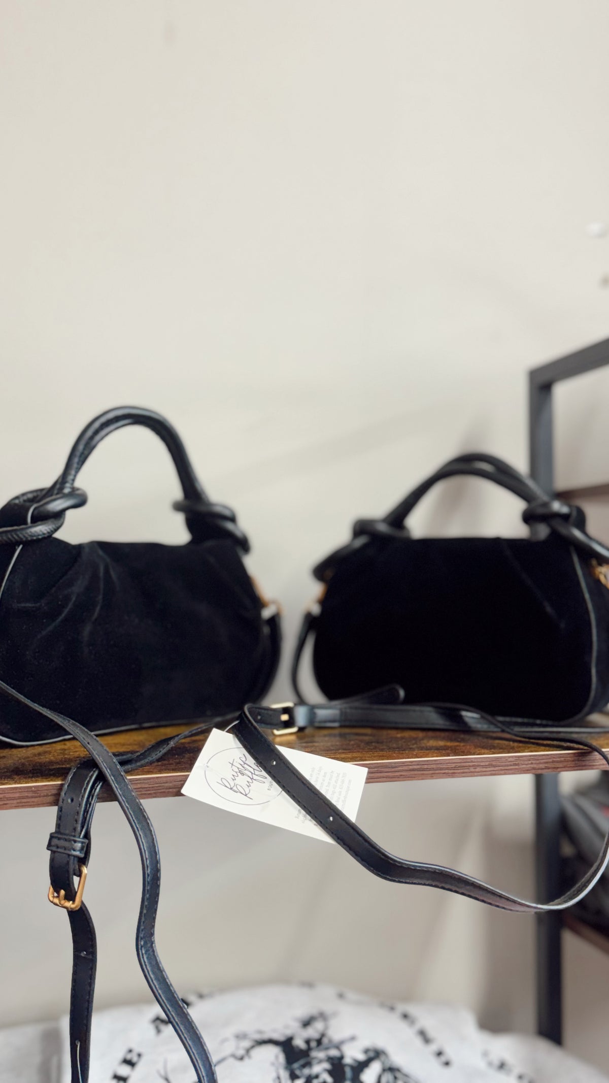 Suede Mini Purse - Black