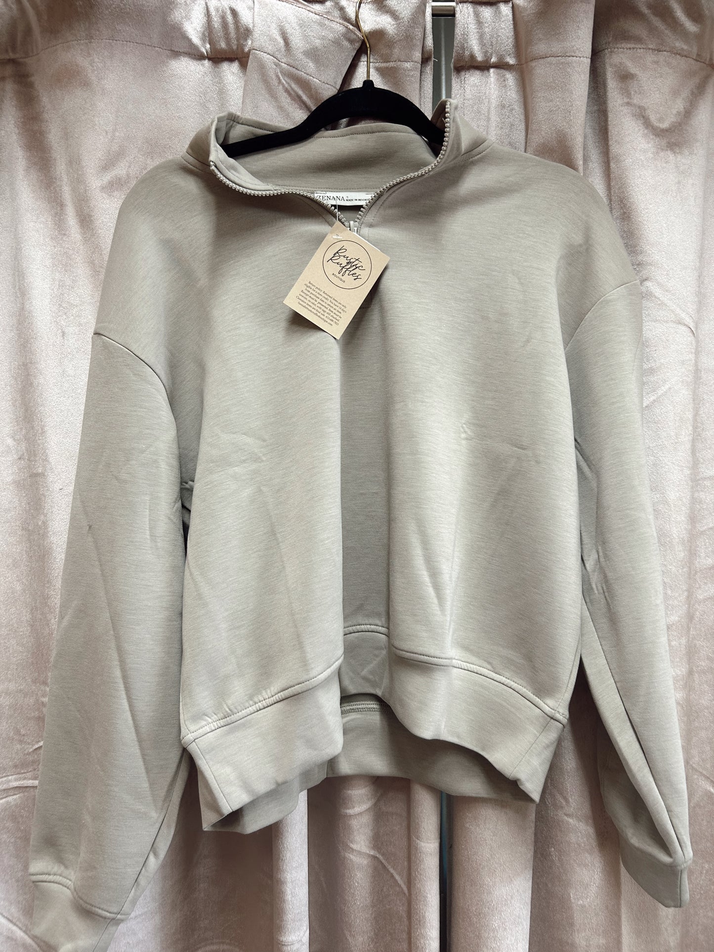 Scuba Half Zip Pullover Sweatshirt - Ash Mocha