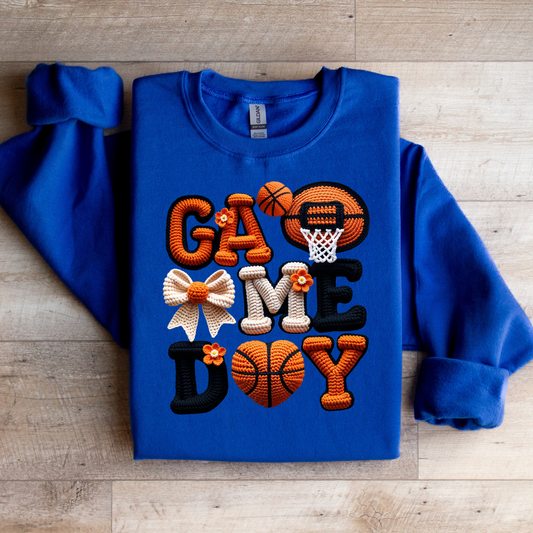 Game Day Basketball Yarn Graphic Tee