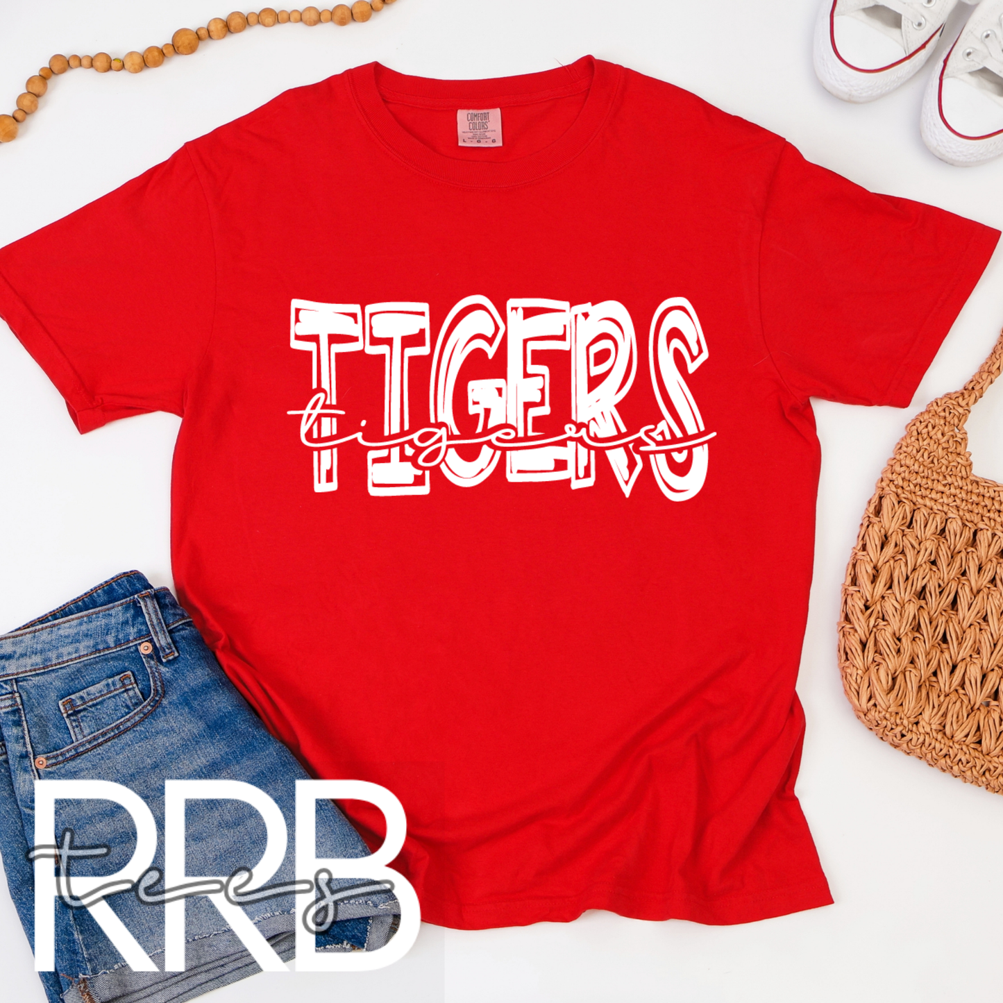 Double Tigers Doodle Graphic Tee