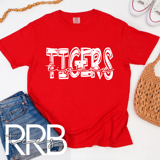 Double Tigers Doodle Graphic Tee