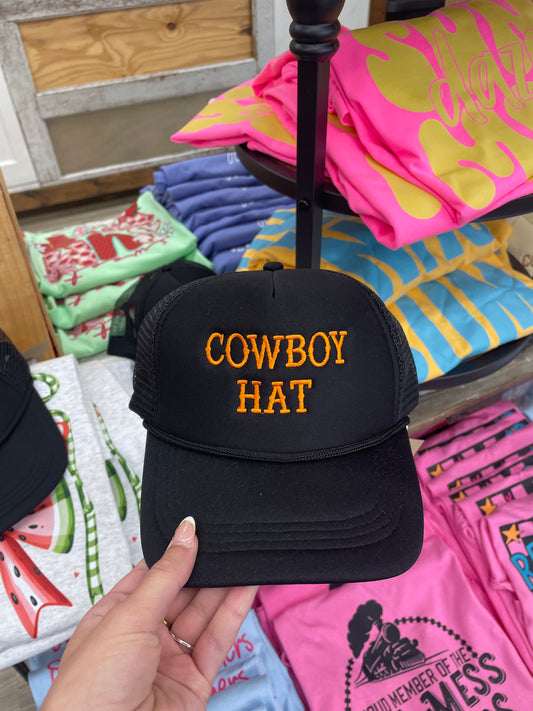 The Cowboy Hat Ball Cap - Black