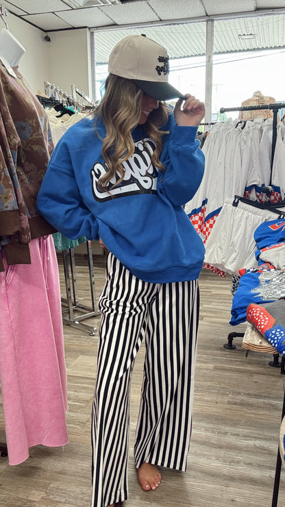 Gameday Striped Pants - Black