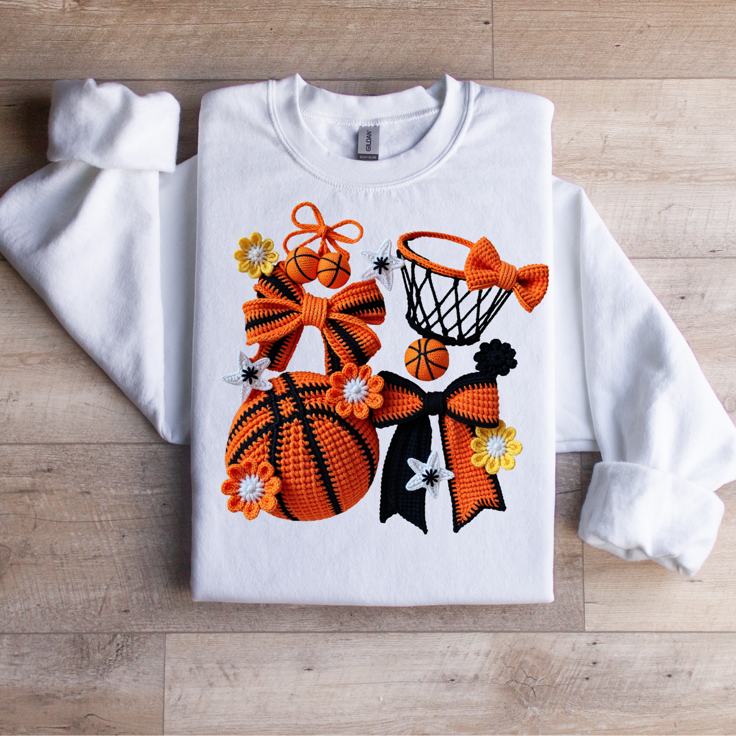 Basketball & Daisies Yarn Graphic Tee