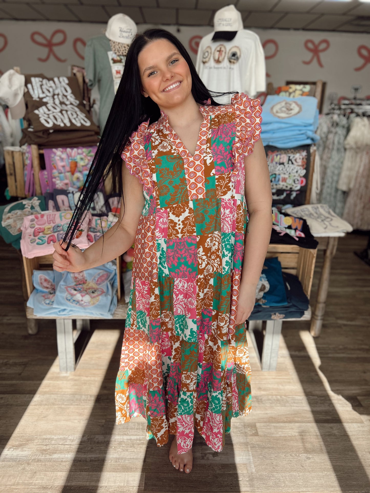 Southern Belle Bloom Patchwork Dress