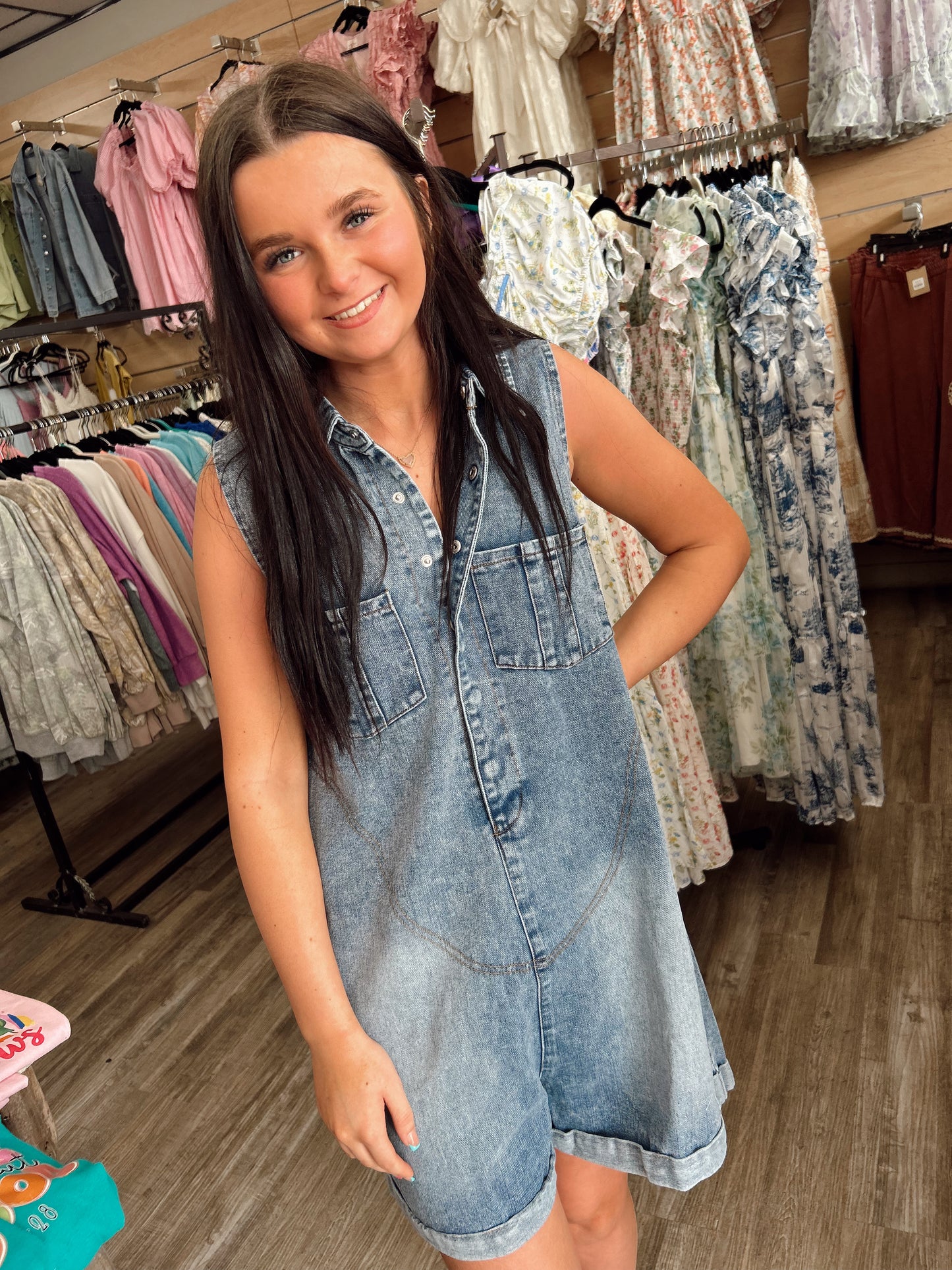 Denim Darling Romper