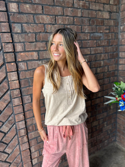 Fun We Have Tank - Taupe