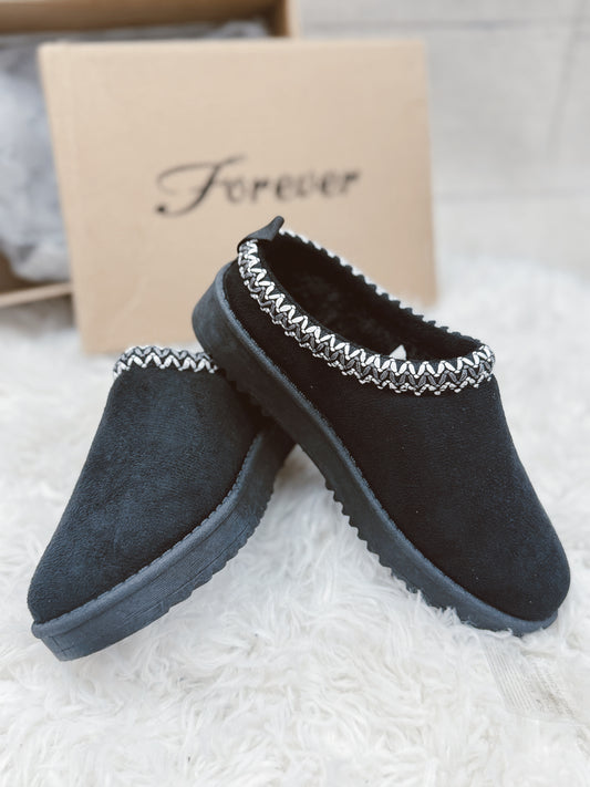 Never Better Slip On Booties - Black