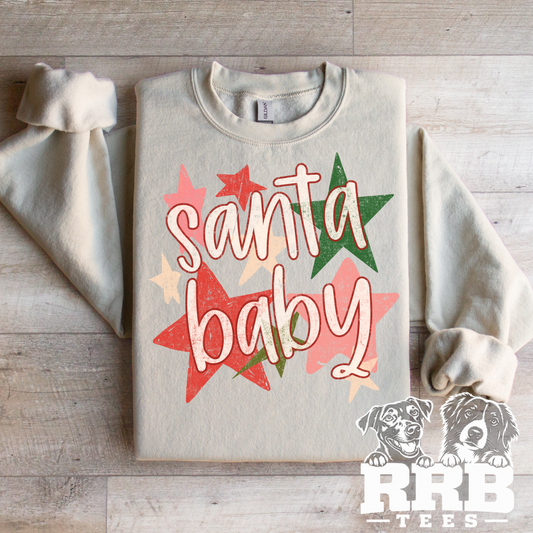 Santa Baby Stars Graphic Tee