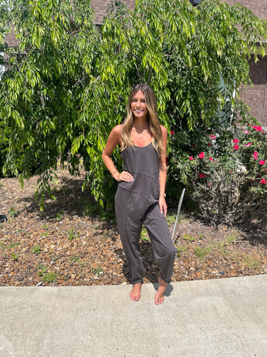 No Doubt Jumpsuit - Charcoal