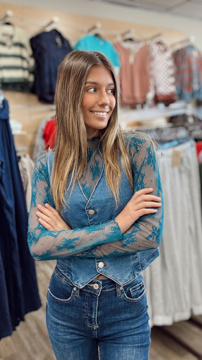 Day Dream Lace Top - Teal
