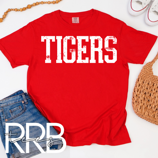 Tigers Distressed Graphic Tee