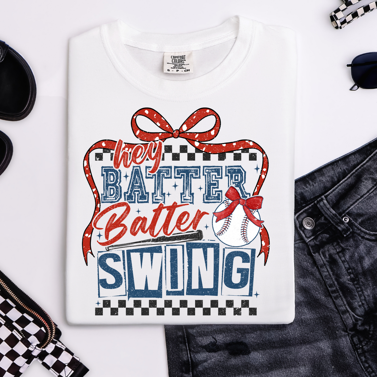 Hey Batter Batter Swing Graphic Tee
