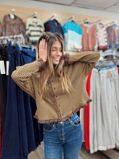Cozy Creekside Polka Dot Cardigan