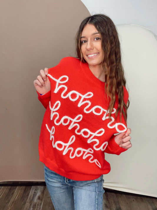 Making Spirits Bright Tinsel Lettered Sweater