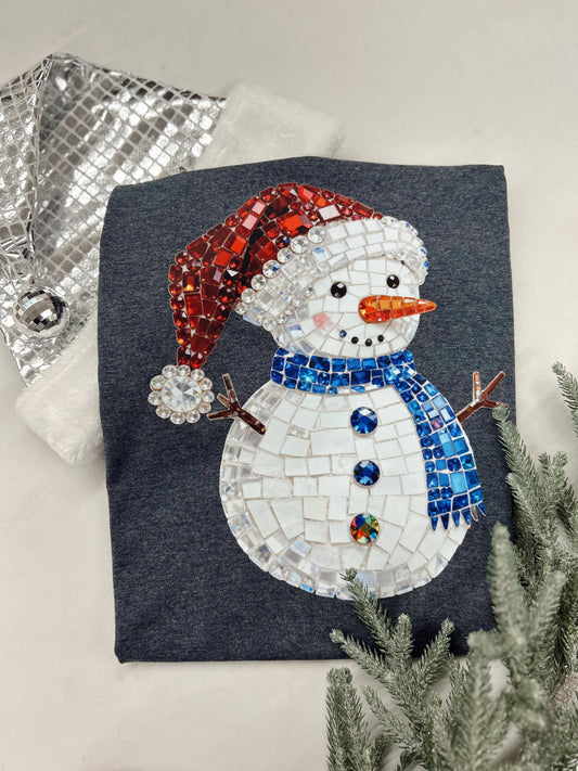 Mosaic Snowman Graphic Tee